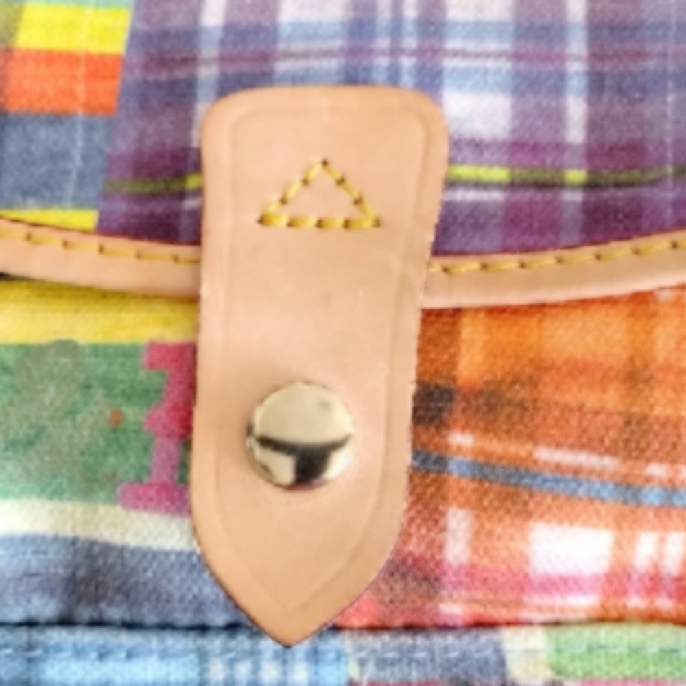 Vintage Y2K Dooney & Bourke Plaid Picnic Ants Wristlet Clutch - Picture 2 of 3